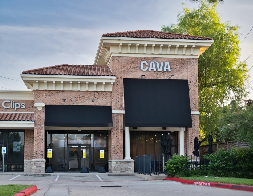 Houston,,Texas,Usa,06-30-2024:,Cava,Mediterranean,Restaurant,Exterior,Business.